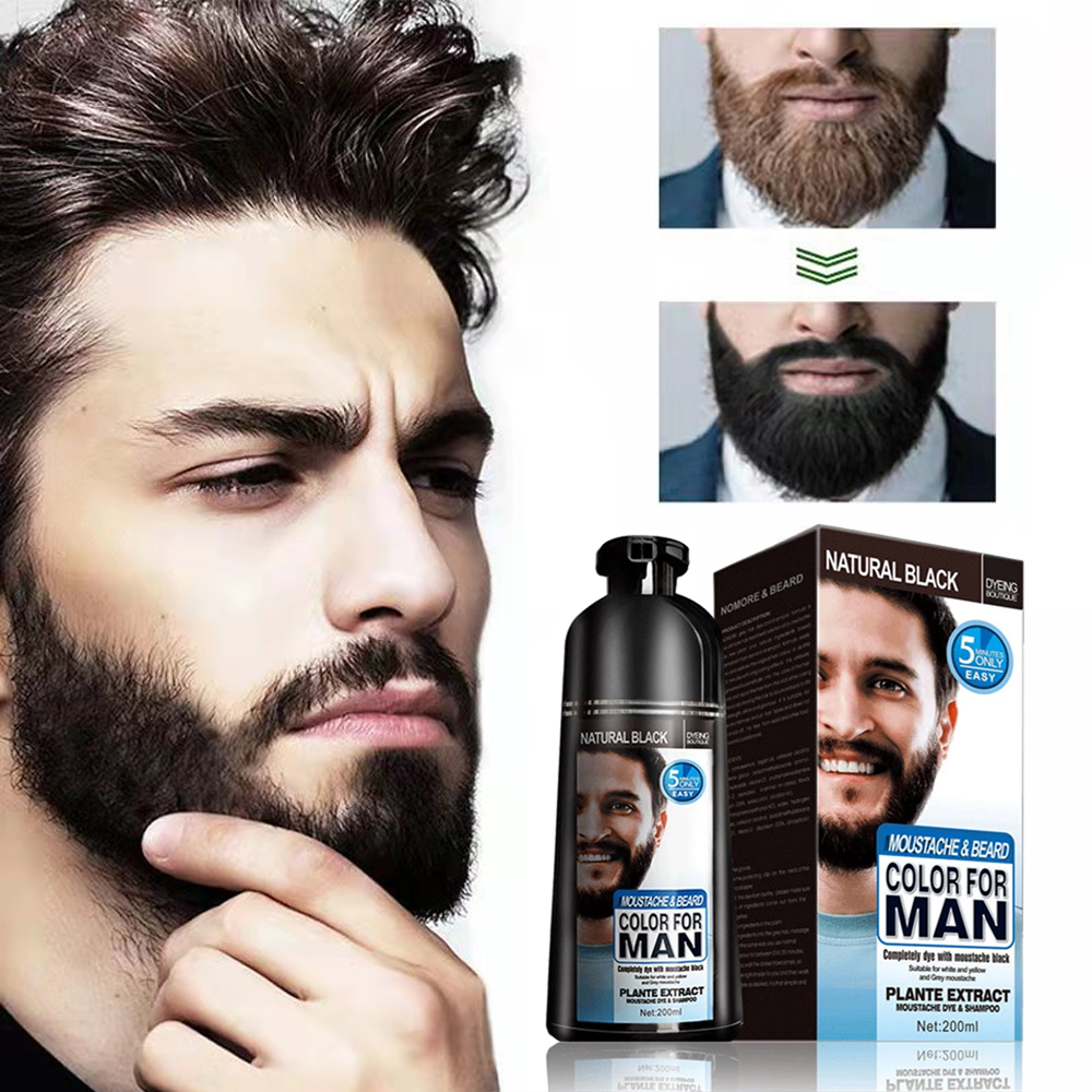 Hair Care Organic - 200ML Permanent Beard Dye Shampoo Organic