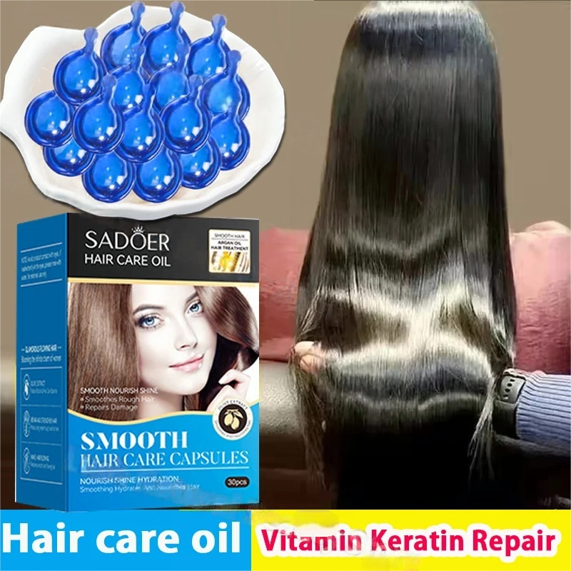 Hair Care For Dry And Frizzy Hair - Magic Hair Vitamin Capsule Keratin Oil
