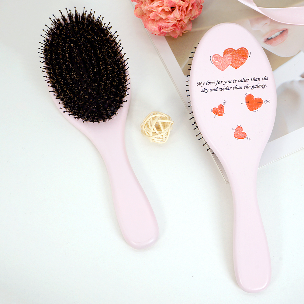 Pink Heart Design Hair Brush - - Hair Care Quotes 评论和价格
