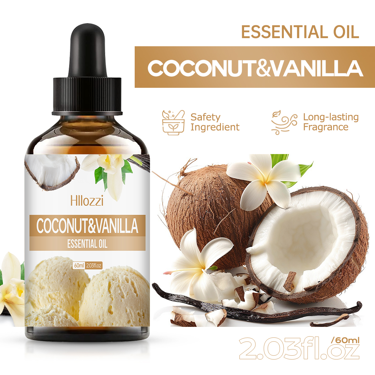 Coconut Vanilla Essential Oil  - Hair Care Fragrance Essential Oil 评论和价格