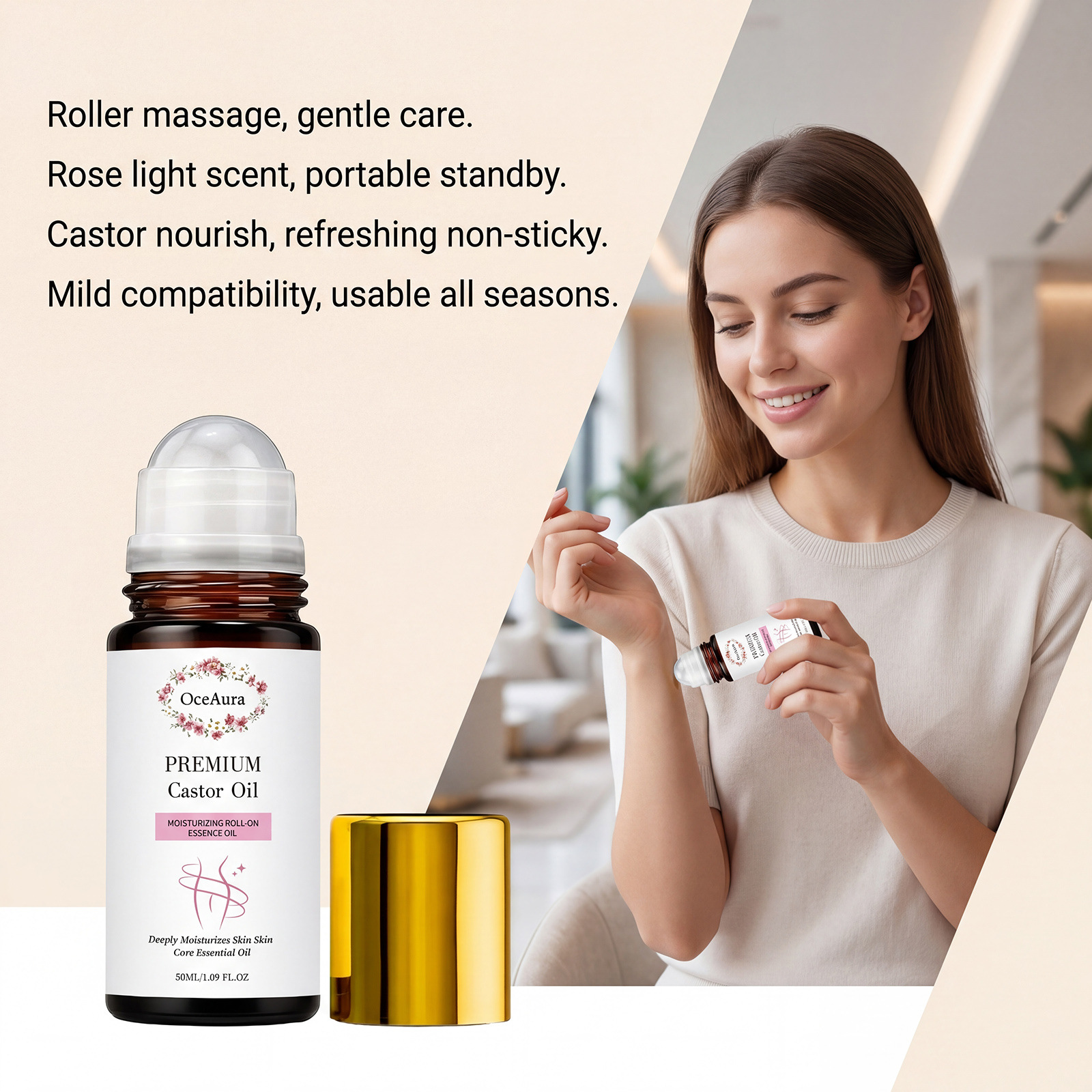 Organic Pure Castor Oil Roller - Hair Care Organic 评论和价格