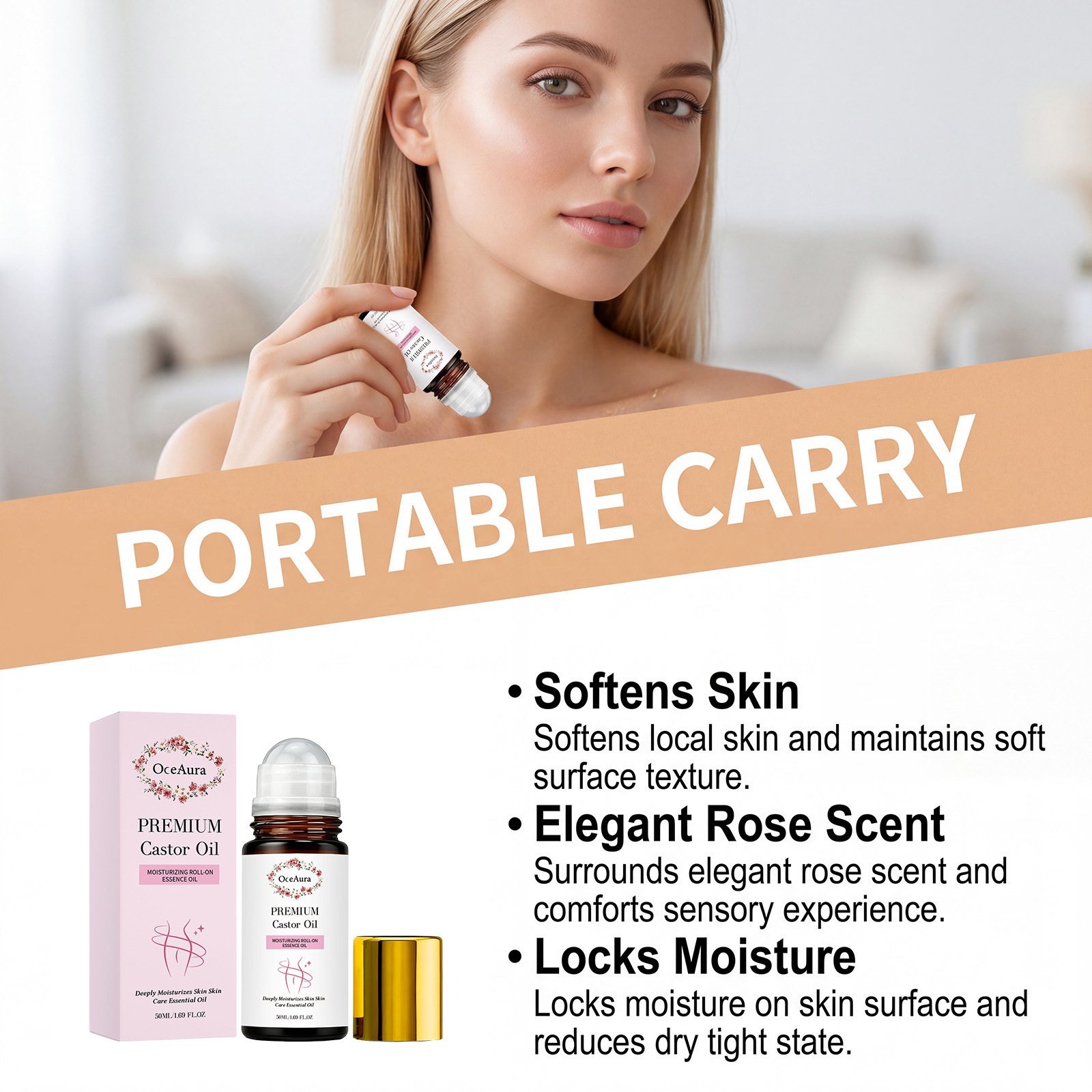 Organic Pure Castor Oil Roller - Hair Care Organic 评论和价格