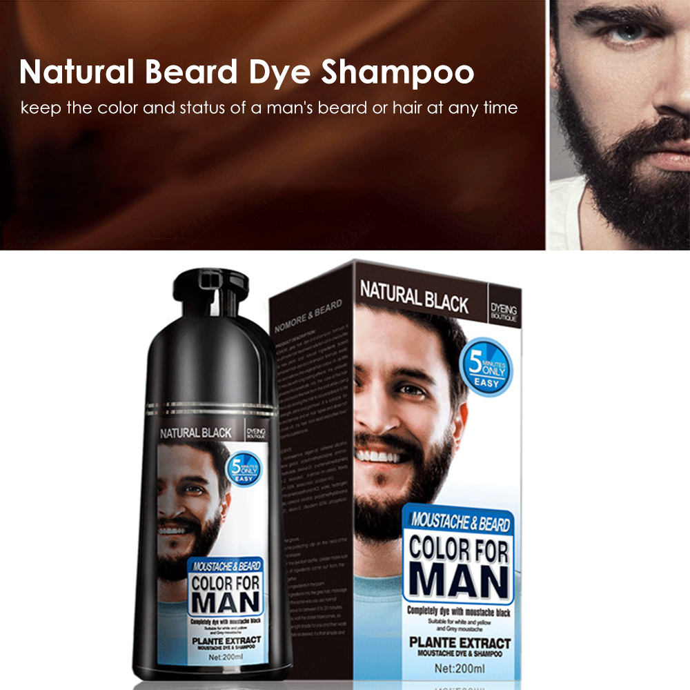 200ML Permanent Beard Dye Sham - Hair Care Organic 评论和价格