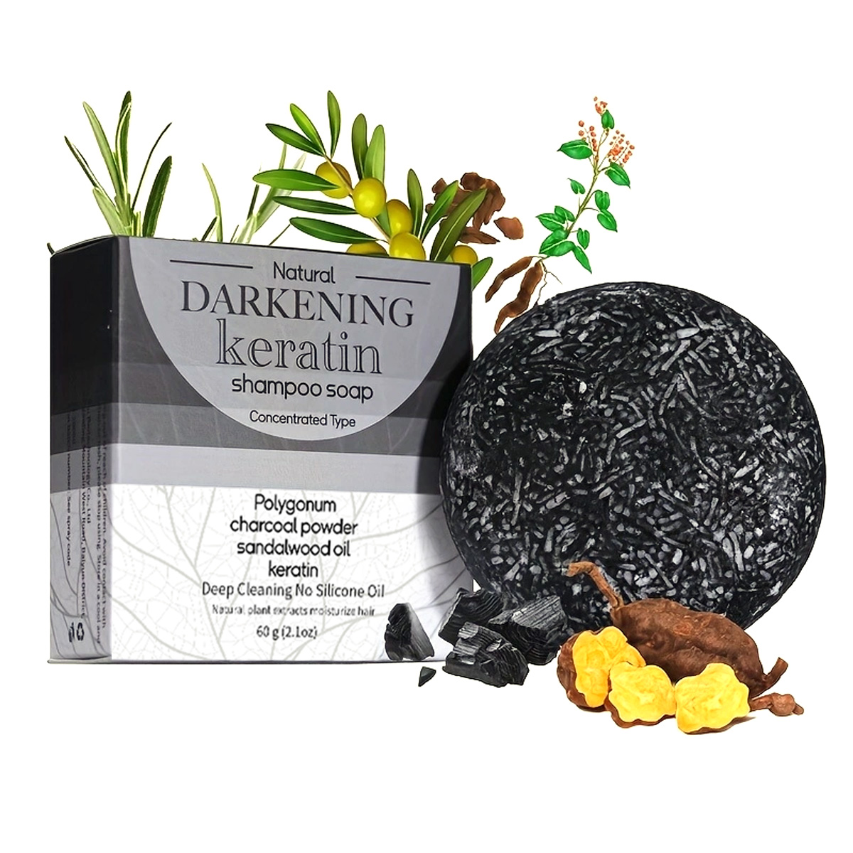 XF 60g Black Soap Solid Shampo - Hair Care Organic 评论和价格