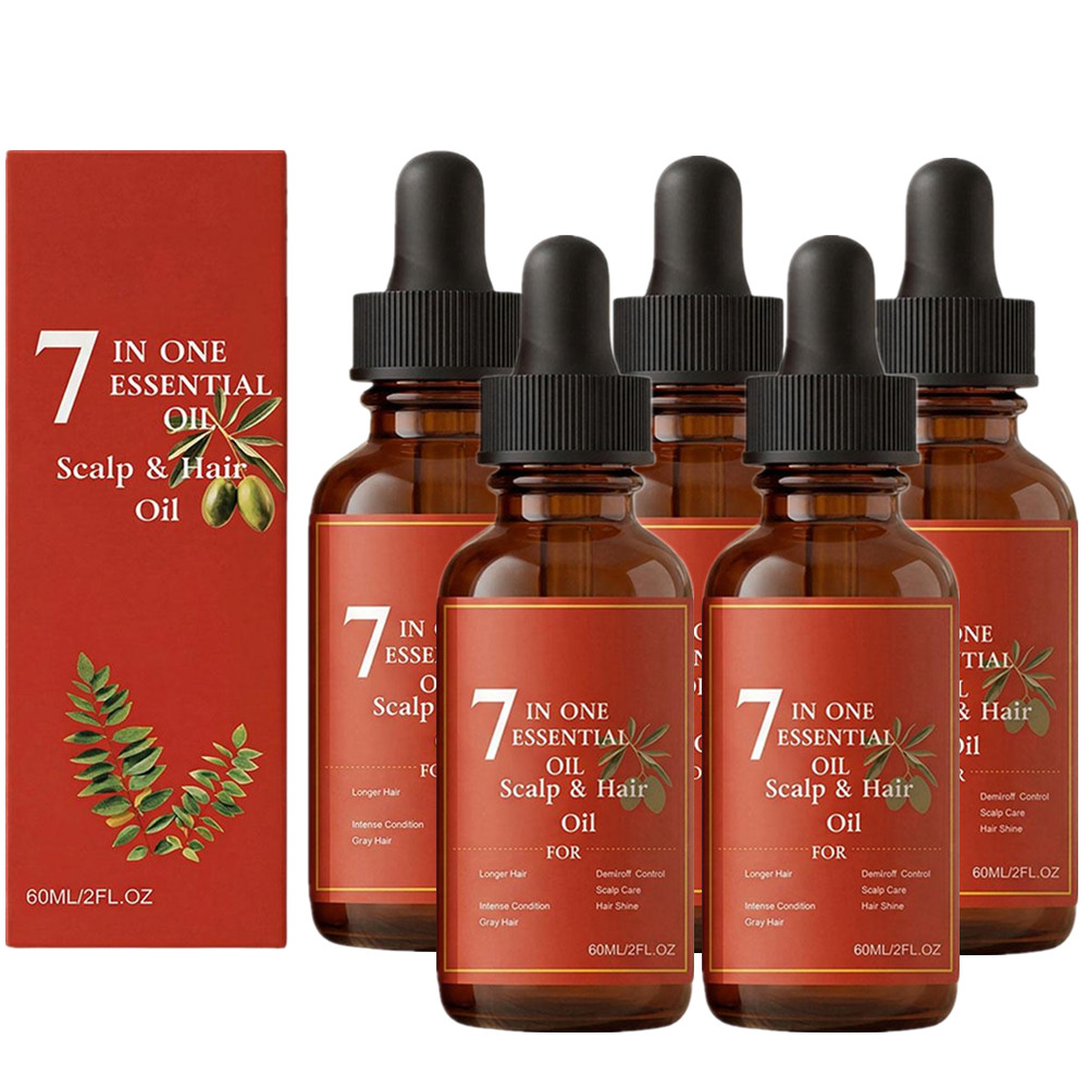 1-5X 60ml 7-in-1 Essential Sca - Hair Care Fragrance Essential Oil 评论和价格