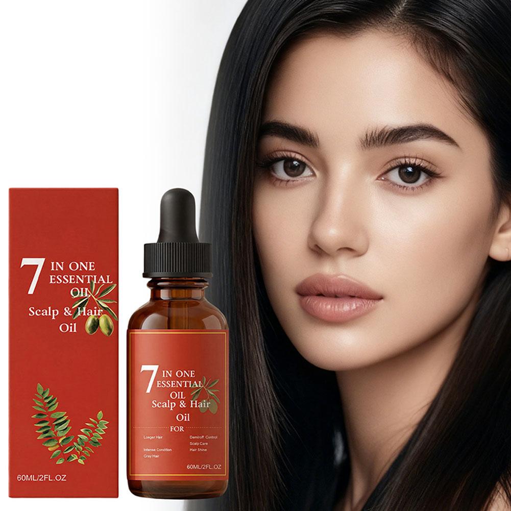 1-5X 60ml 7-in-1 Essential Sca - Hair Care Fragrance Essential Oil 评论和价格