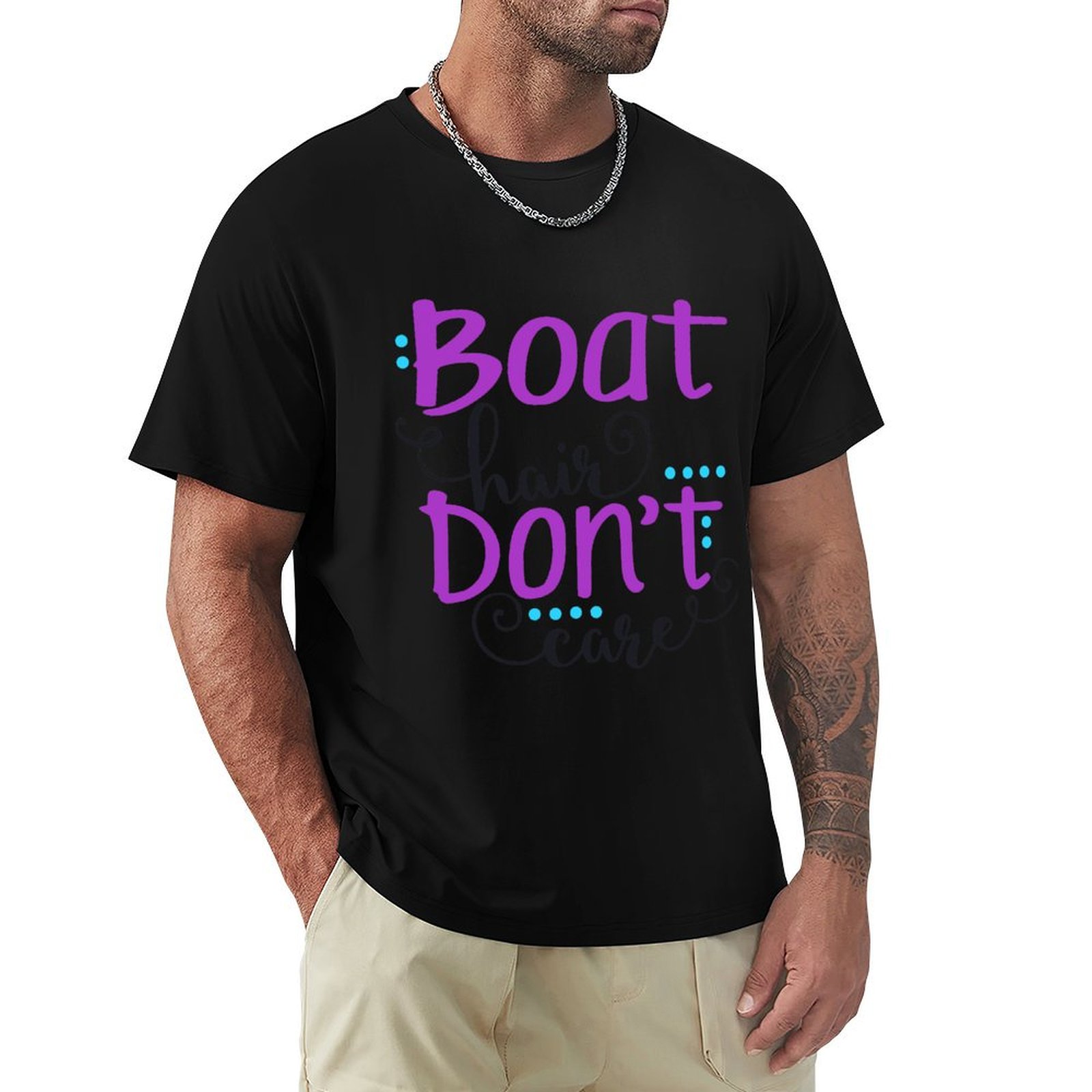 Boat Hair Don't Care T-Shirt B - Hair Care Basic 评论和价格