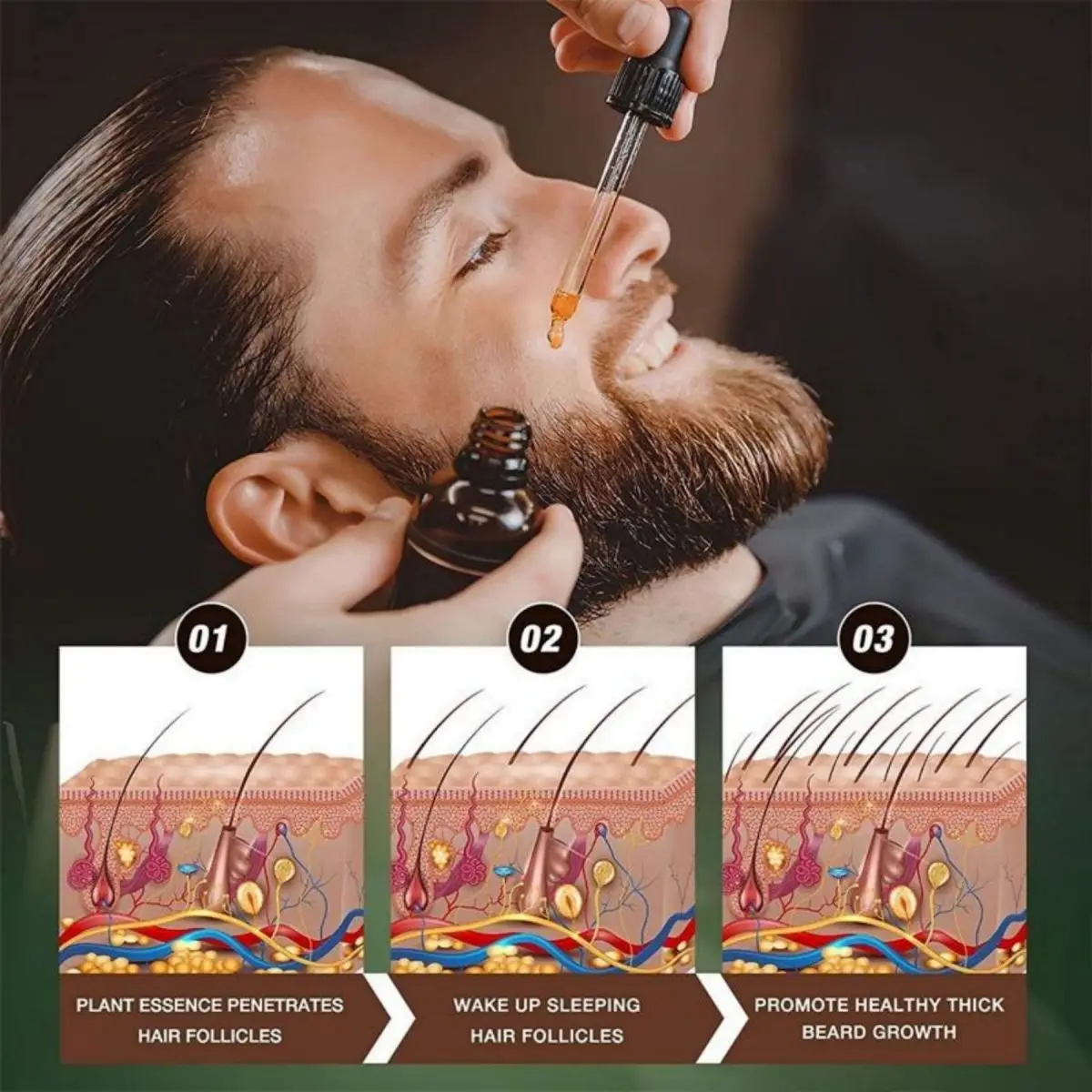 Fast Beard Growth Oil Beard Oi - Hair Care Fragrance Essential Oil 评论和价格