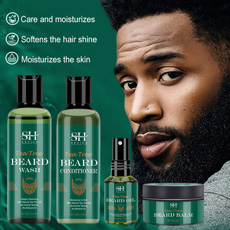 Tea Tree Beard Oil Set For Men - Hair Care Organic 评论和价格