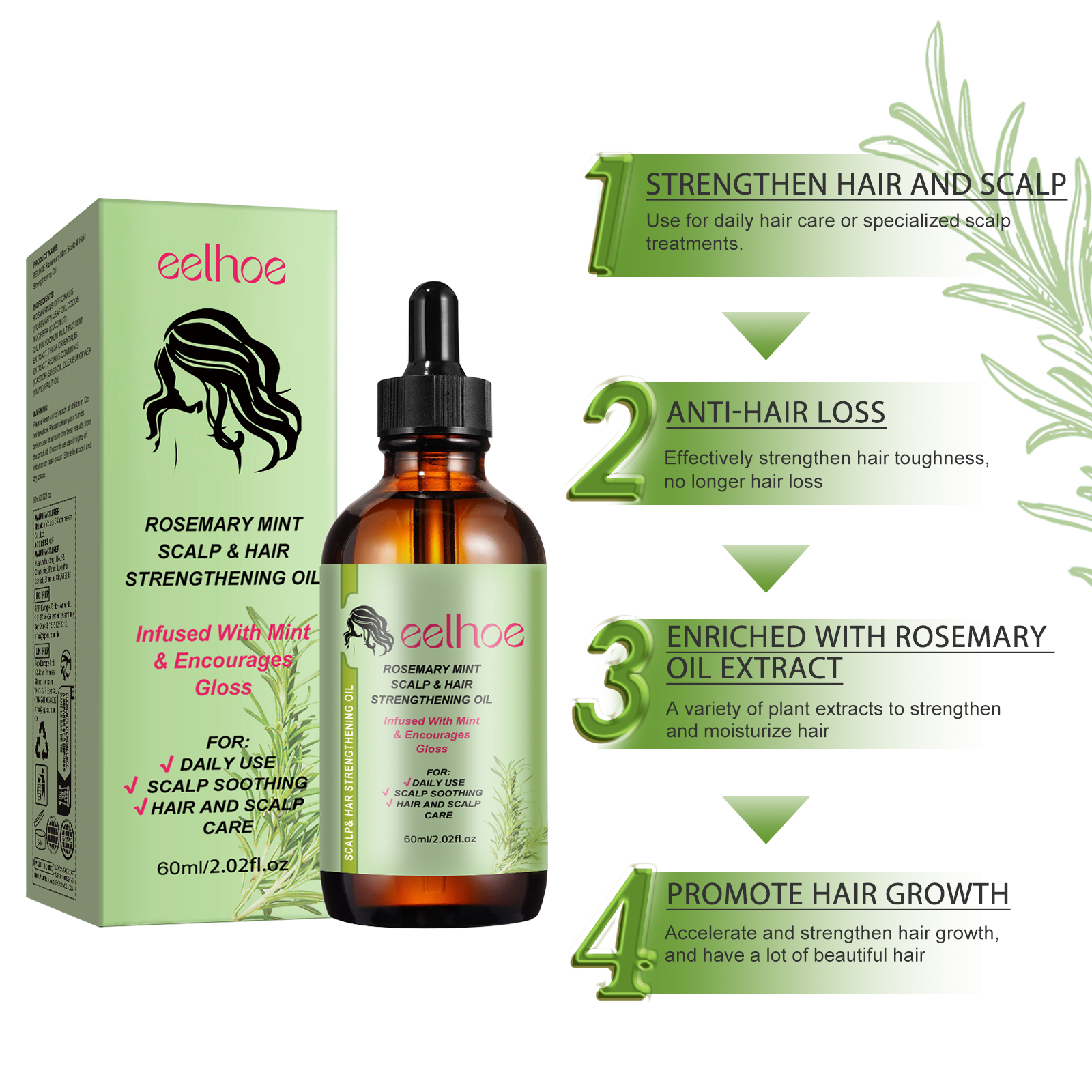 Rosemary Hair Care Essential O - Hair Care For Dry And Frizzy Hair 评论和价格
