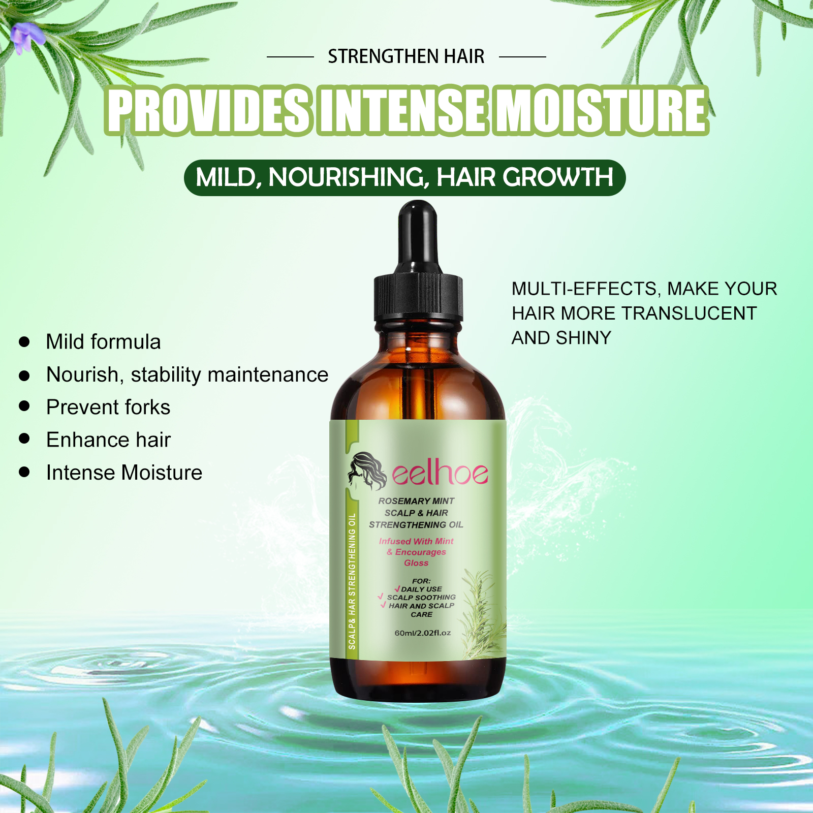 Rosemary Hair Care Essential O - Hair Care For Dry And Frizzy Hair 评论和价格