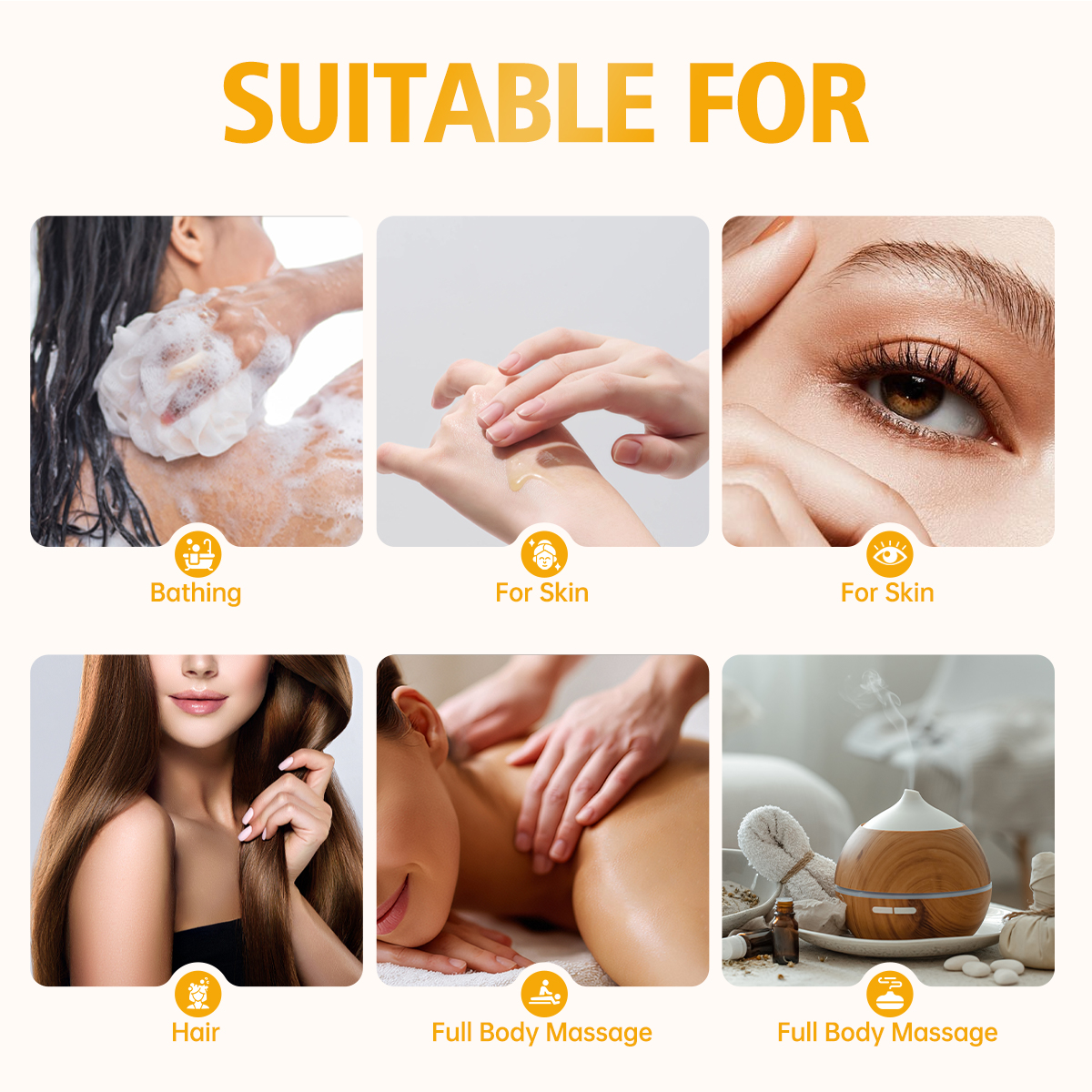Amber essential oil, a natural - Hair Care Fragrance Essential Oil 评论和价格